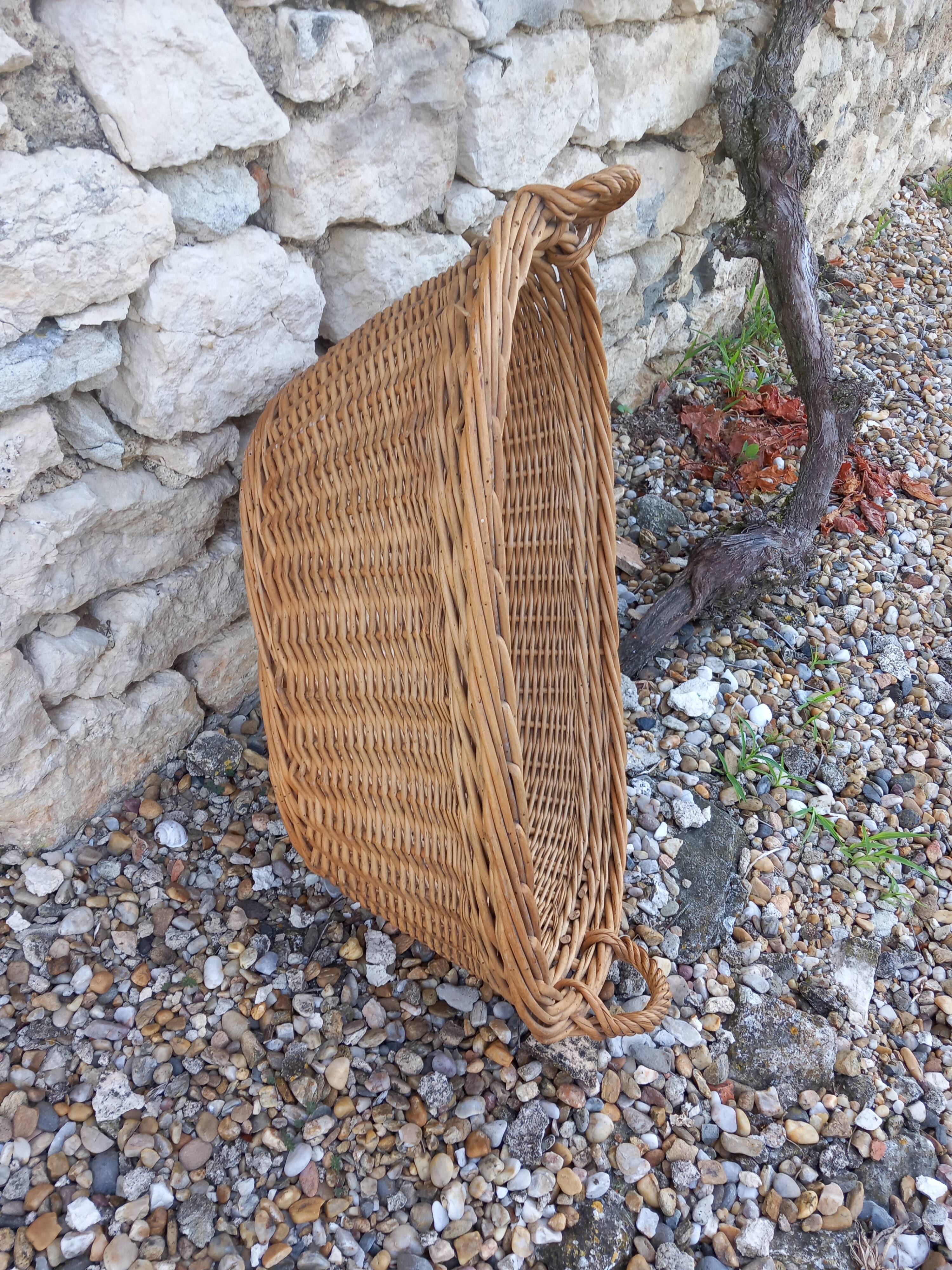 Handmade wicker laundry basket