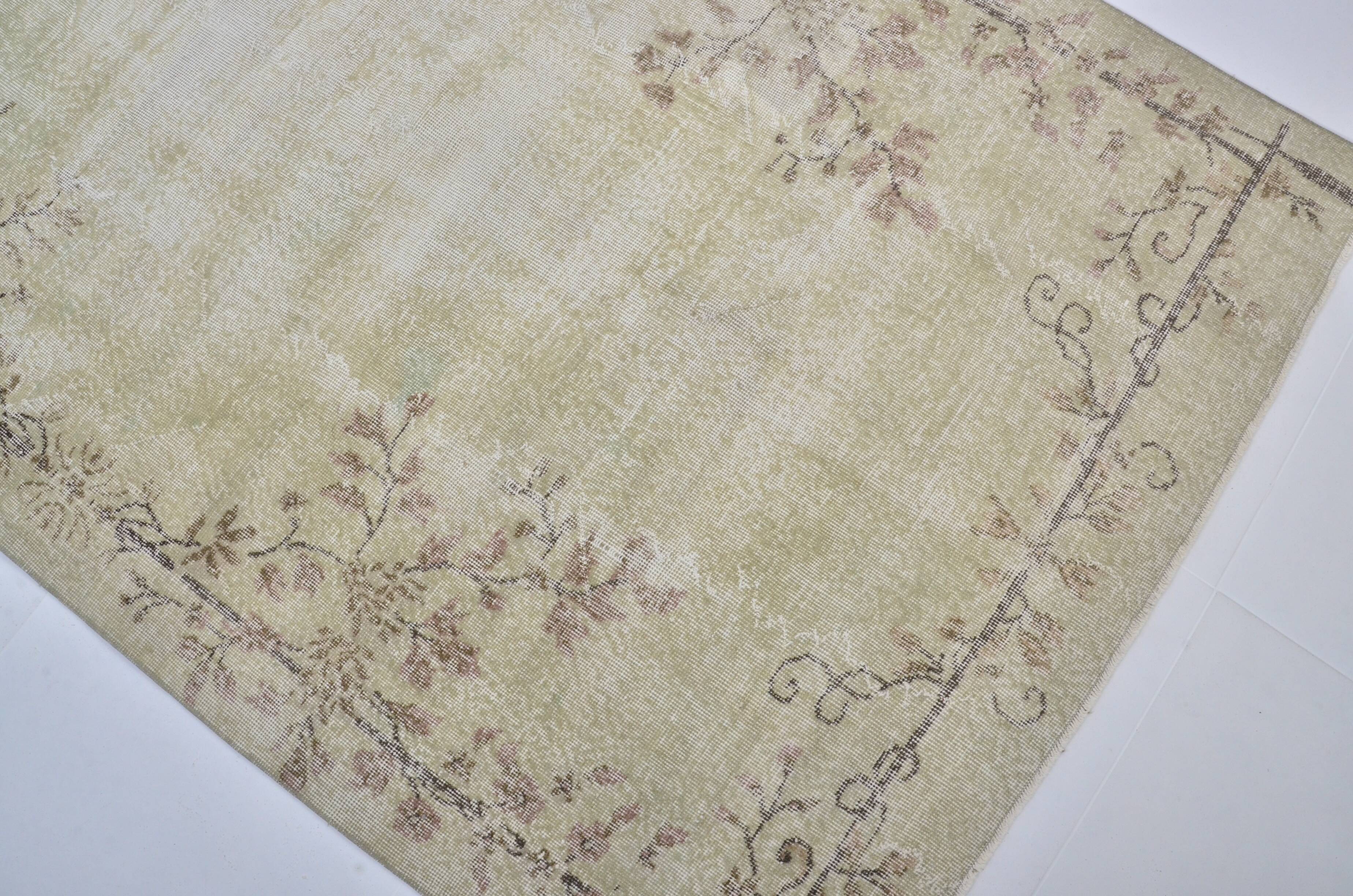 Turkish oushak vintage carpet sku 3158