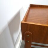 Teak fineer nachtkastjes set met lade uit Zweden