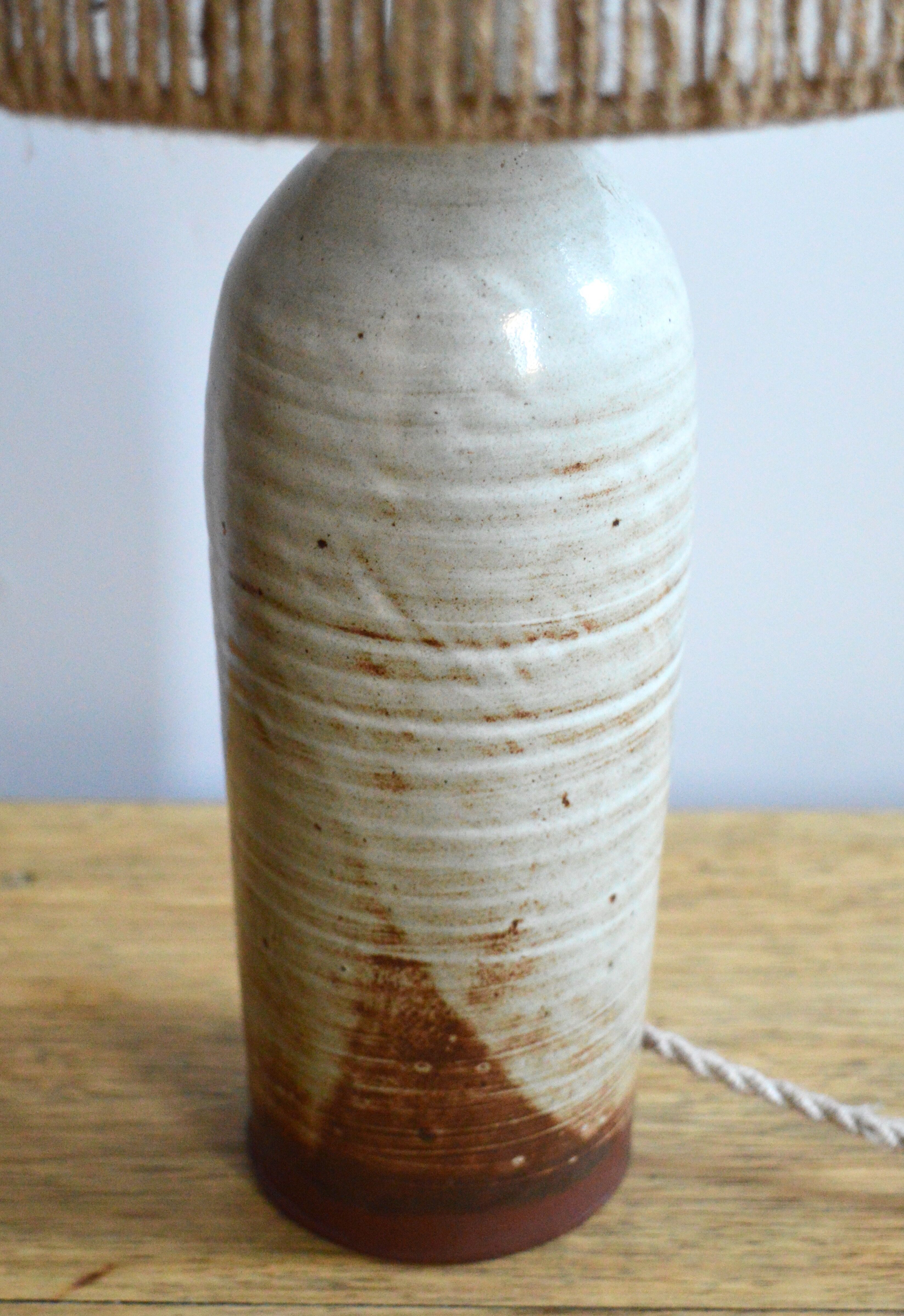 Rope and sandstone lamp