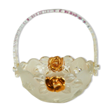Decorative Basket in molded glass - Vintage glass pocket-empty-pocket