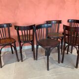 Suite de 6 chaises bistrot vintage