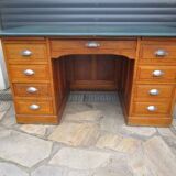 Desk with old oak administration pedestal