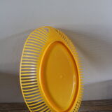 Vintage plastic orange yellow oval basket