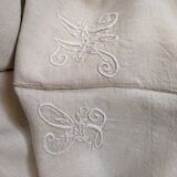 LM embroidered antique hemp sheet