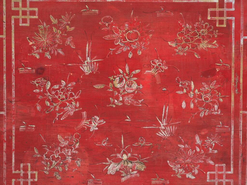 Antique Chinese painted pine chest – Dongbei, circa 1930