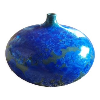 Marius Bessone vase signed enamelling with nucleations
