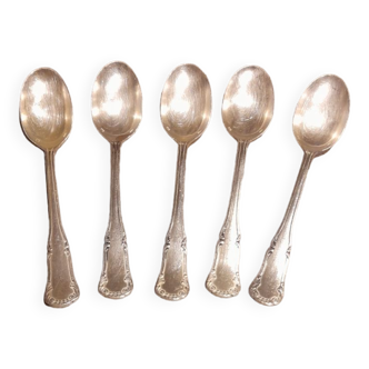 Set of 5 silver spoons