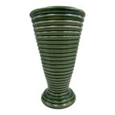 Green ceramic vase