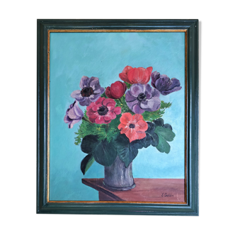 Painting poppy flowers