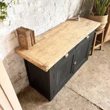 Old Parisian block buffet with black patina