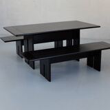 Table bureau et bancs Roche Bobois gamme Karélia