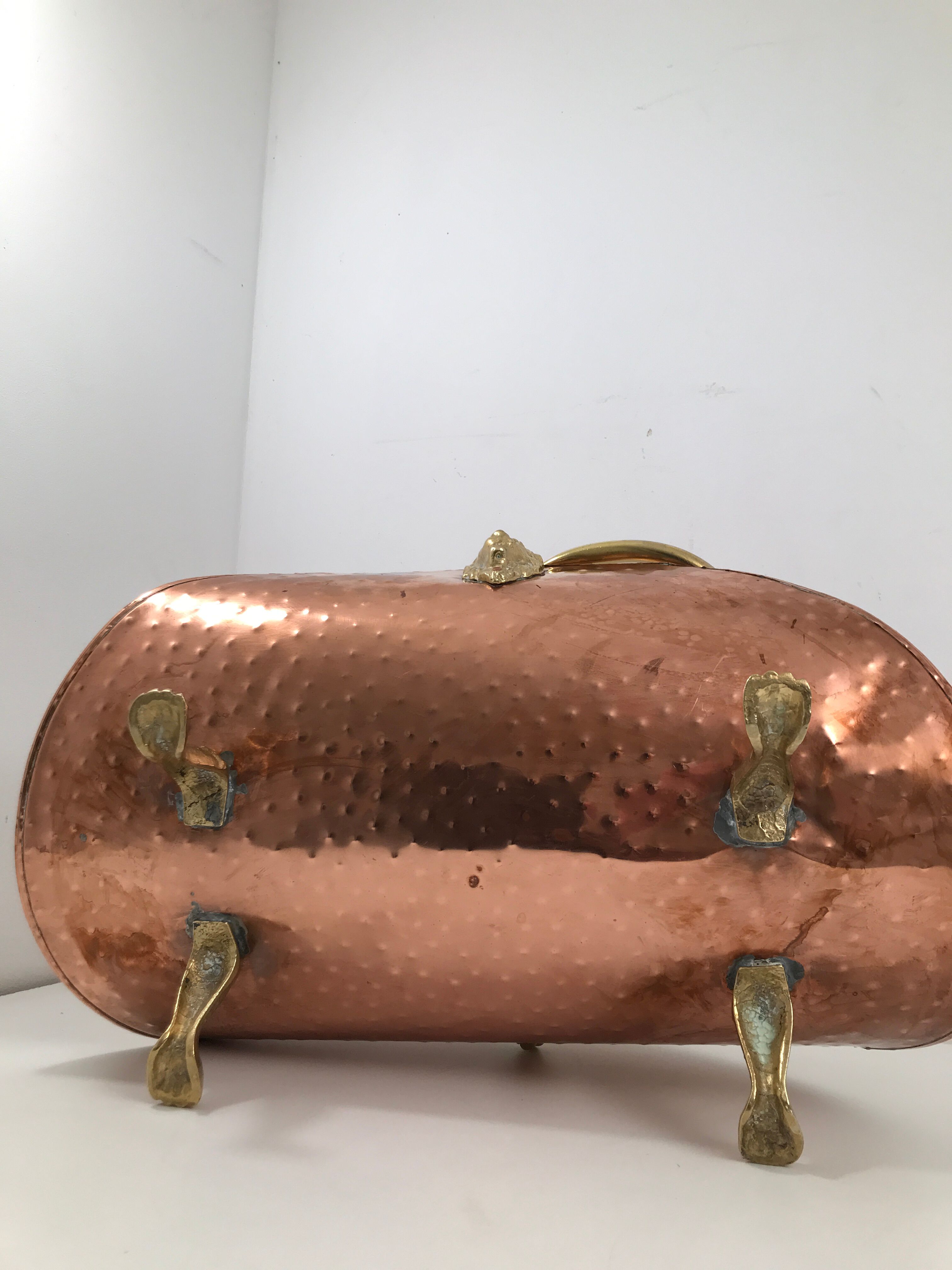 Old vintage copper buche door