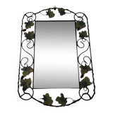 Vintage wrought iron mirror.