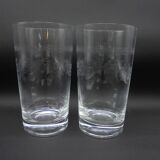 Duo of orangeade glasses