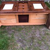Vintage René Gabriel sideboard with 2 doors and 4 drawers in beech.