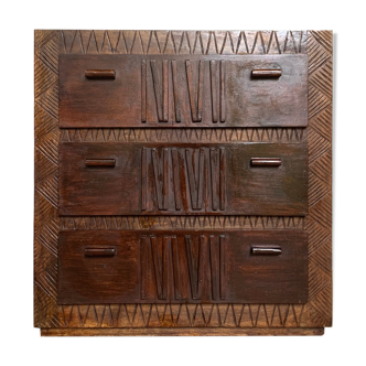 Vintage wooden bohemian dresser