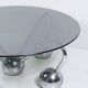 Sputnik Coffee Table in Chromed Metal and Smoked Glass
