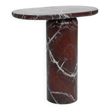 Table d'appoint "Bold" en marbre Rosso Levanto