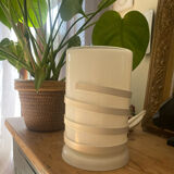 Vintage glass and metal lamp