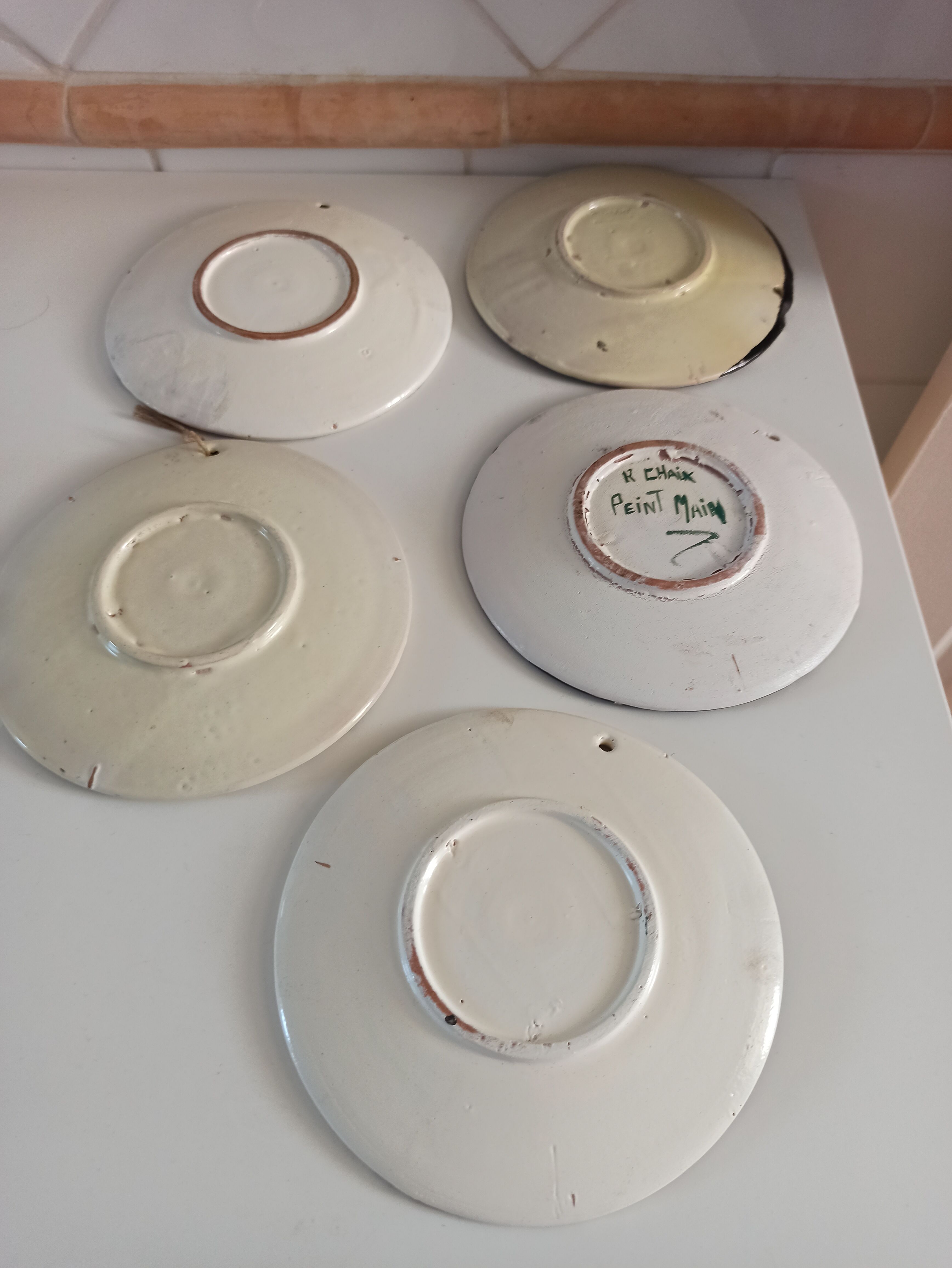 Hand-painted plates by René Chaix