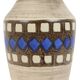 Vintage Bay Vase West Germany Ceramic Beige Brown Blue 619-35