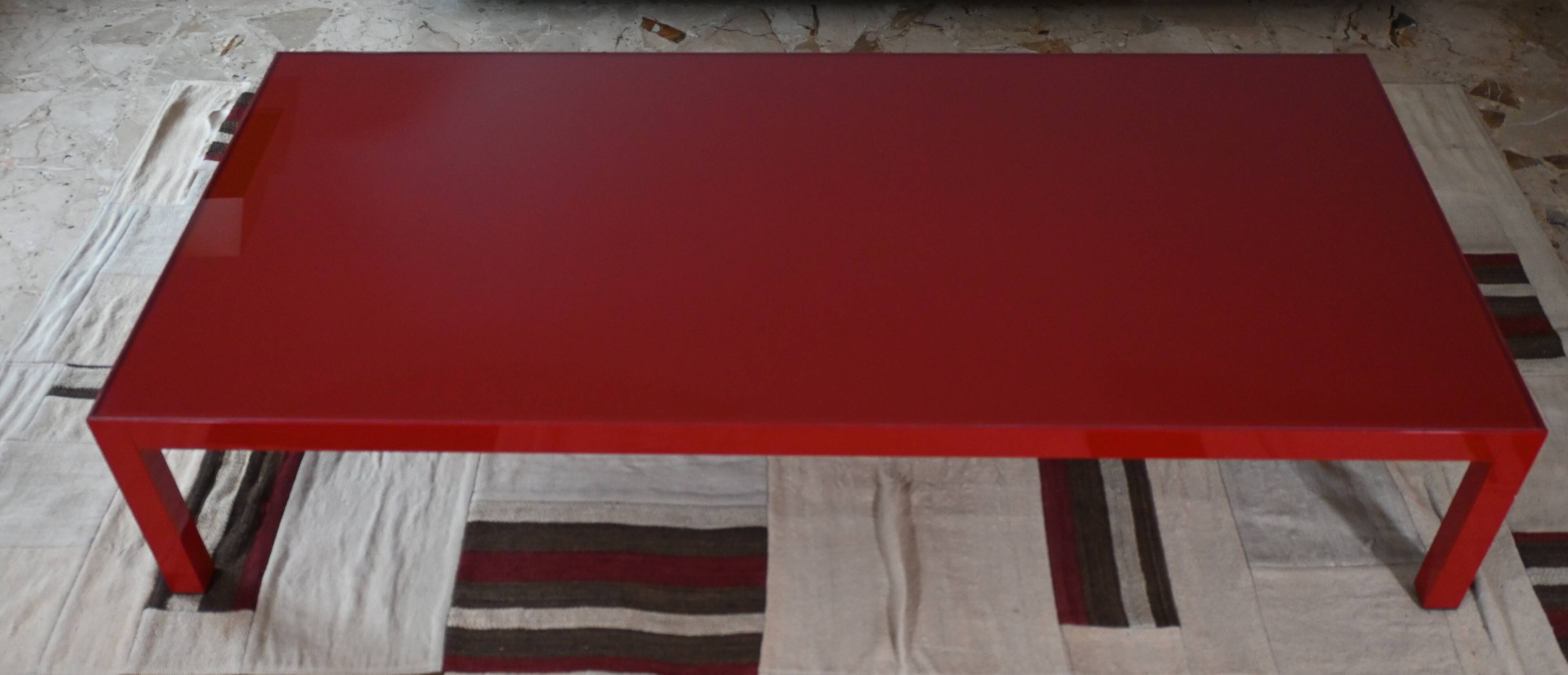 Red MDF Italia coffee table