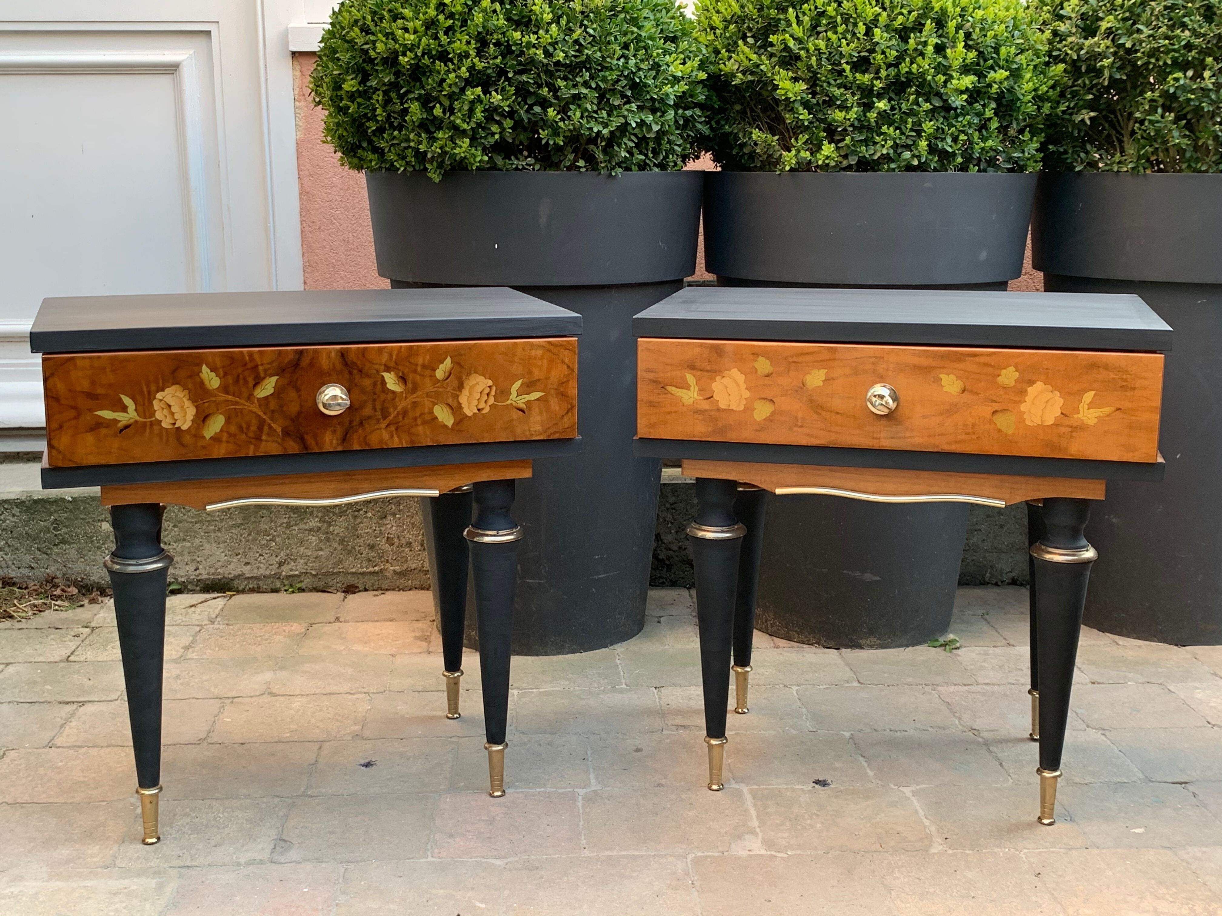 Pair of bedside tables 1970