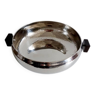 Stainless steel and ebony designer cup