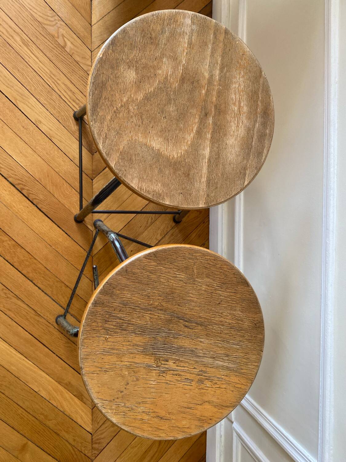 Pair of workshop stools