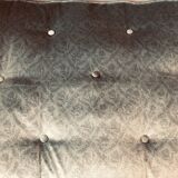 Old almond green velvet bench