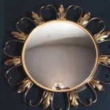 50s “witch’s eye” sun mirror. deknudt hollywood regency