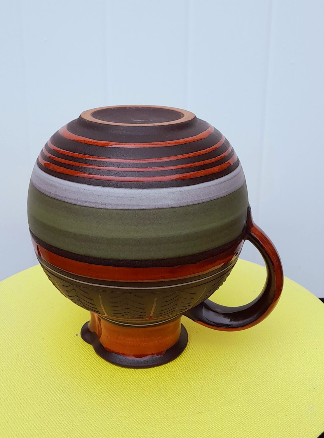 Scandinavian ceramic pitcher kmk