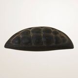 Set of decorative fruits in carved blackened wood.