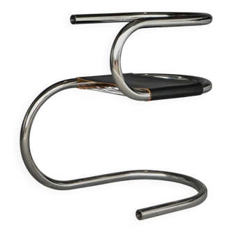 Rare Wim van den Bergh Tubular Side Chair. 1980s