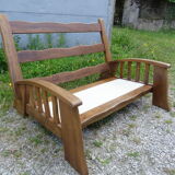 Brutalist elm bench