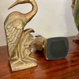 Bookend herons in brass style Art Deco 26cm
