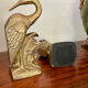Bookend herons in brass style Art Deco 26cm