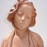 plaster sculpture portrait of a woman