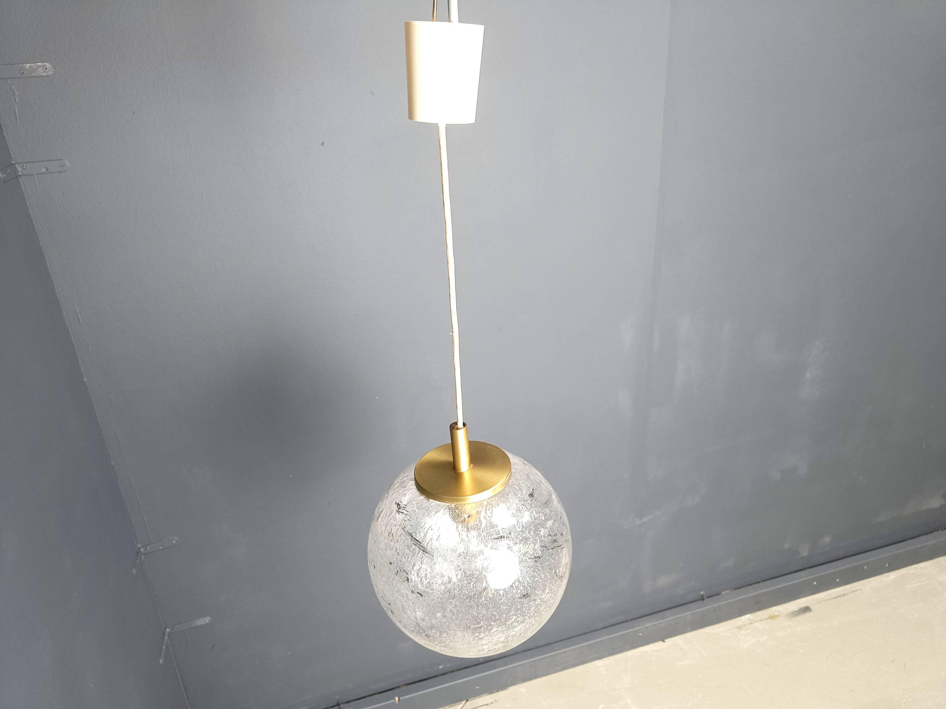 Vintage globe pendant light by Doria Leuchten, 1960s
