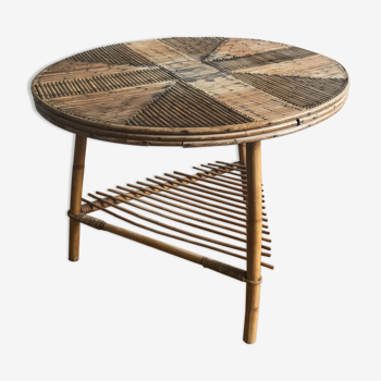 Rattan coffee table