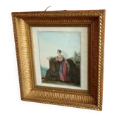 Watercolour of a woman, 19th century
