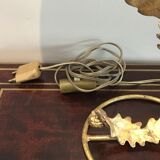 Golden lamp oak leaves