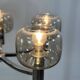 Vintage 70's chrome metal chandelier by Gaetano Sciolari