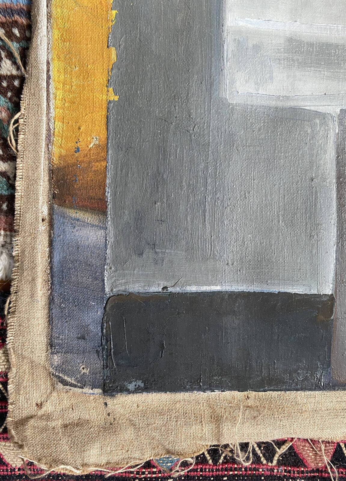 Cubist painting by Guy Feinstein (born in 1929) "The Artist's Studio"