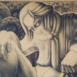 Art Deco lithograph 1926 Rense Hamstra 80x60cm