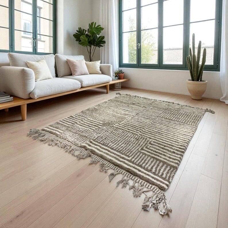 Tapis beni ouarain en laine taille 200cmx300cm
