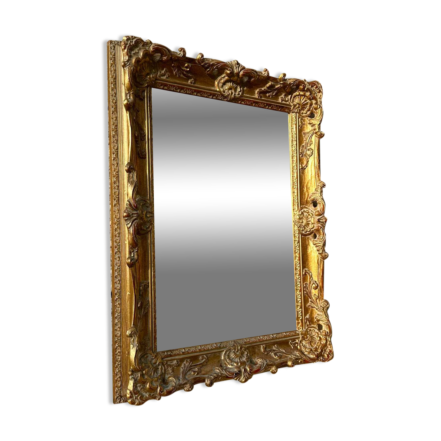 Large golden mirror