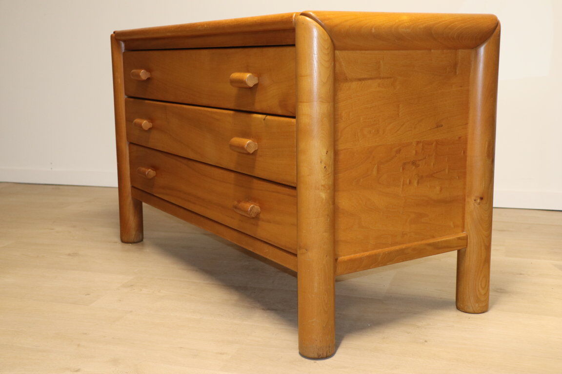 Commode vintage en orme massif, 1970