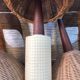 Suspension 3 arms rattan and teak vintage 60s
